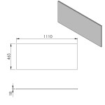 SAPHO - CIRASA deska DTDL 111x1,8x46,5cm, bílá lesk CR111-3030