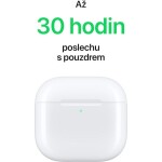 Apple AirPods 4 s aktivním potlačením hluku bílá (2024) / bezdrátová sluchátka / ANC / Bluetooth / výdrž až 30 hodin (MXP93ZM/A)