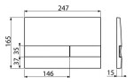 ALCADRAIN Renovmodul - předstěnový instalační systém s bílým/ chrom tlačítkem M1720-1 + WC MEXEN TEO ČERNÁ Rimless + SEDÁTKO AM115/1000 M1720-1 ME02