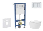 GEBERIT - Duofix Set předstěnové instalace, kompaktního klozetu Oudee Vortex a sedátka softclose, tlačítko Delta30, alpská bílá SANI11CA3172B