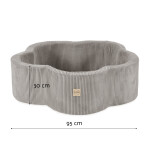 PLUSH NEST PLUSH NEST Suchý bazén Květinová zóna 95 × 30 cm Prémiový béžový manšestr