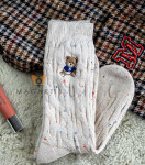 Magnetis ponožky YN5042 Medvídek melanžový černá univerzální