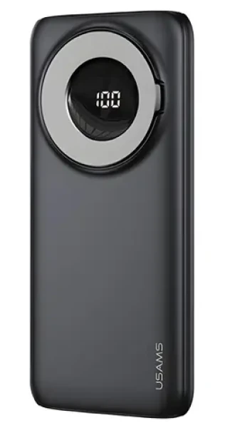 USAMS PB62 černá / Powerbanka / 10000 mAh / MagSafe bezdrátové nabíjení / PD + QC 3.0 (10KCD17101)