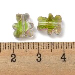Skleněné korálky - broušený medvídek - různé varianty - 9,5x 8,5 x 3,5 mm - 1 ks Barva: Žlutá