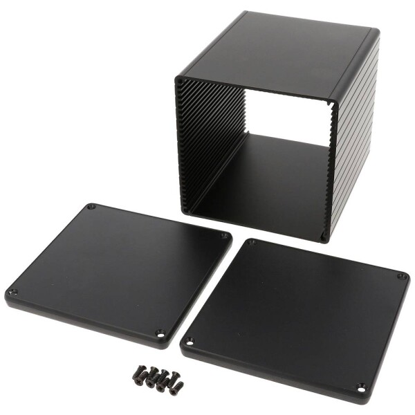 Hammond Electronics 1455NS1202BK univerzální pouzdro 120 x 103 x 103 hliník extrudovaný černá 1 ks