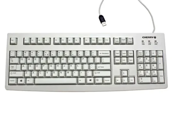 CHERRY G83-6104LUNEU-0 světle šedá / Kancelářská klávesnice / drátová / USB / GB layout (G83-6104LUNEU-0)