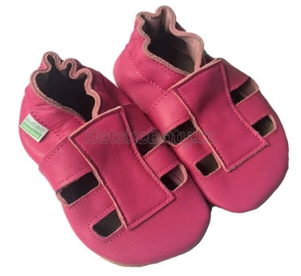 Dětské celoroční boty Hopi Hop sandálky růžové fuchsia Velikost: L
