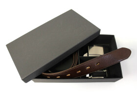 PENNY BELTS SET 506 35-020-22 A 4PS Pánský kožený opasek hnědý 100cm