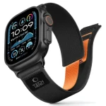 Tech-Protect Nylon Elite černá/oranžová / Řemínek pro Apple Watch / nylonový / 44/45/46/49 mm