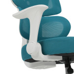Dětská židle, výškově nastavitelná, modrá síťovina, KA-K1063 BLUE