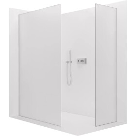 CERANO Sprchová zástěna Walk-in Crystal T L/P - 8 mm - bezvzpěrový systém - chrom, mléčné sklo - 80x60x200 cm