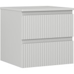 MEXEN/S - Rivel koupelnová skříňka pod umyvadlo 50 cm s deskou, 2 zásuvky, reliéf , šedá mat 91A20-05047-2-BFFC62