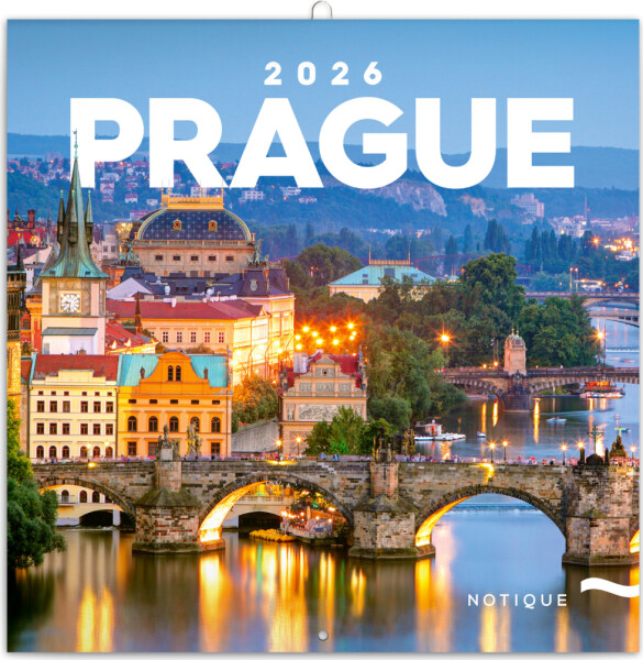 Kalendář 2026 poznámkový: Praha, 30 x 30 cm