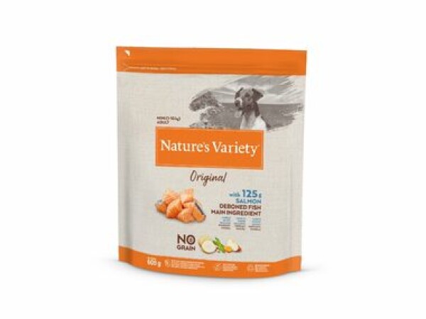 Nature´s variety original pro malé psy s lososem 600g / Kompletní krmivo pro dospělé psy malých plemen do 10 kg (8410650271354)