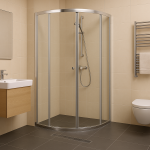 H K Čtvrtkruhový sprchový kout PURE S4 90x90 s dvoudílnými posuvnými dveřmi PURES490 HK15225438