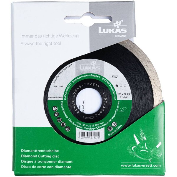 LUKAS-ERZETT A345212301107015 DiamantFC7 230x22,23x7 diamantový řezný kotouč 1 ks