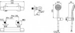 JIKA - Deep Termostatická sprchová baterie se sprchovou hlavicí, chrom H3331U70042711