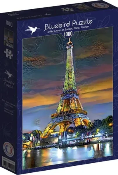 BLUEBIRD Puzzle Eiffelova věž při západu slunce, Paříž, Francie