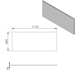 SAPHO - CIRASA deska DTDL 111x1,8x46,5cm, dub Alabama CR111-2222