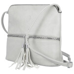 Stylová dámská koženková crossbody Kira, šedá