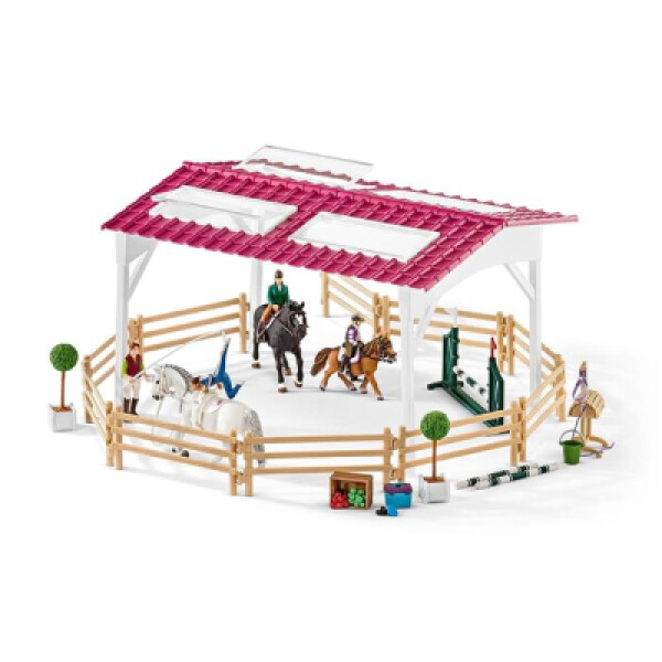 Schleich 42389 Jezdecká škola s jezdci na koních