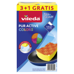 Vileda 149470 Color Edition Pur Active houbička střední 3+1 ks