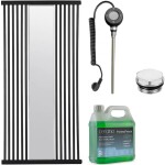 CERANO Koupelnový elektrický radiátorový set Maximus - WIFI - 600W - černá matná - 1510x740 mm