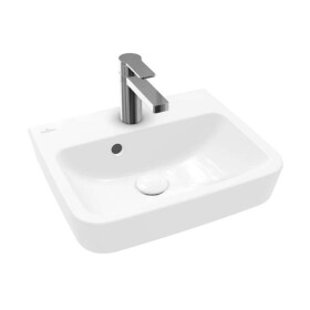 VILLEROY & BOCH - O.novo Umývátko na desku, 45x37 cm, s přepadem, otvor pro baterii, CeramicPlus, alpská bílá 43444GR1