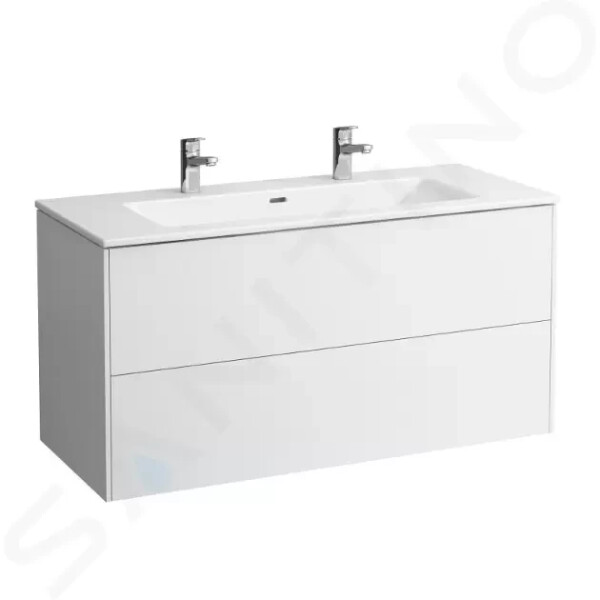 Laufen - Pro S Skříňka s dvojumyvadlem, 1200x610x500 mm, 2 zásuvky, matná bílá H8649632601071