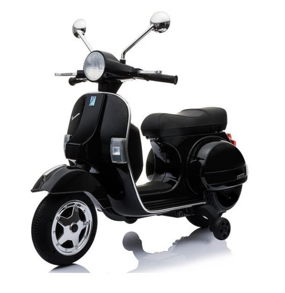 Mamido Dětský elektrický skútr Vespa černá