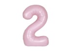Balónek narozeniny číslo 2 světle růžové 86 cm Balónek narozeniny číslo 2 světle růžové 86 cm