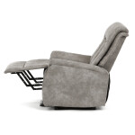 Polohovací křeslo, elektrické zabudované ovládání, šedá, látka vintage, TV-Q8575 GREY3