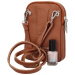 Luxusní dámské kožené MINI crossbody Lucho, koňaková