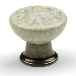 Tulip Nábytková knopka porcelánová Country starobronz (42102)