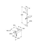 KLUDI - Logo Sprchový set s termostatem, tyč 60 cm, chrom 6857505-00