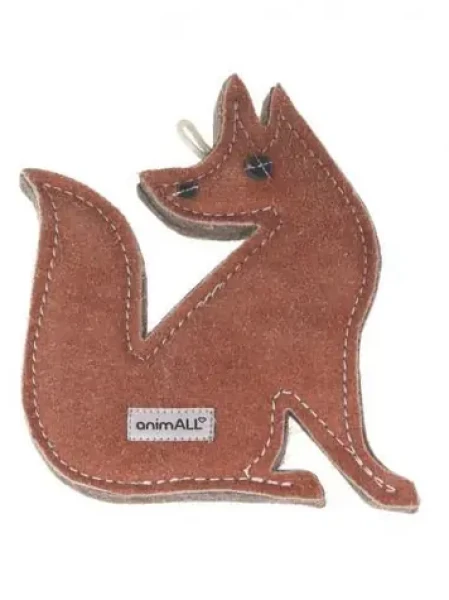 AnimALL Hračka Liška natural kůže podložená plstí 20x15 cm (110320)