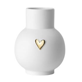 Räder Porcelánová vázička Ball Gold 13 cm, bílá barva, porcelán