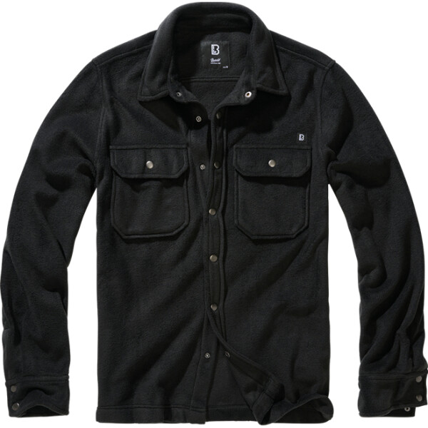 Brandit Košile Jeff Fleece Shirt Long Sleeve černá XL