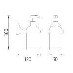 Nimco Monolit chrom dávkovač tekutého mýdla pumpička plast MO 4031C-P-26 MO 4031C-P-26