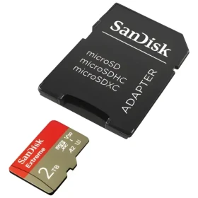 SanDisk Extreme microSDXC 2TB + adaptér / Paměťová karta / UHS-I U3 / V30 / A2 / čtení: 240 MB/s / zápis: 140 MB/s (SDSQXAV-2T00-GN6MA)