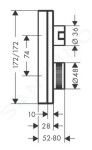 AXOR - Edge Termostatická baterie pod omítku, chrom/diamantový brus 46751000