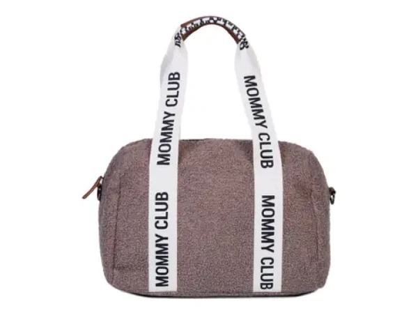 Childhome Přebalovací taška Mommy Club Signature Teddy Soft Brown / 38 x 27 x 21 cm (CWMCSTSB)