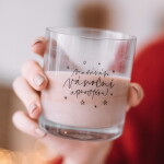 Bella Rose Sklenice Nasávám vánoční atmosféru, čirá barva, sklo, 250 ml