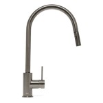 Dřezová baterie SAT Aurum s vytahovací sprškou, 2 proudy broušený gun metal SATBAUR286BGM SATBAUR286BGM