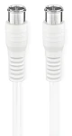 Nedis F Quick kabel pozlacený bílá / Kabel / F Quick - F Quick / 75 Ohm / 50 dB / dvojité stínění / 2 m (CSGB41300WT20)