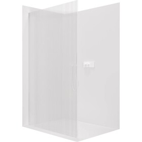 CERANO Sprchová zástěna Walk-in Crystal L/P - 8 mm - bezvzpěrový systém - bílá matná, rýhované sklo - 150x200 cm