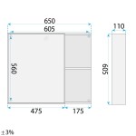 REA - Sada koupelnového nábytku s umyvadlem Gama T25023 KJM 70CM REA-M0208