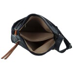 Stylová dámská koženková crossbody kabelka Samer, tmavě modrá