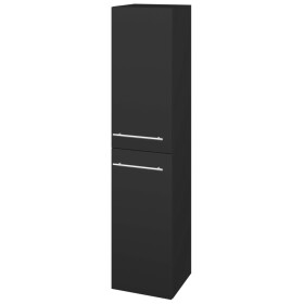 Dřevojas - Vysoká skříň s košem na prádlo DOS SVD2K 35 - N03 Graphite / Úchytka T02 / N03 Graphite / Pravé 210939BP