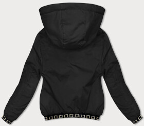 Krátká černá bunda ozdobnými stahovacími lemy (16M9083-392) odcienie czerni